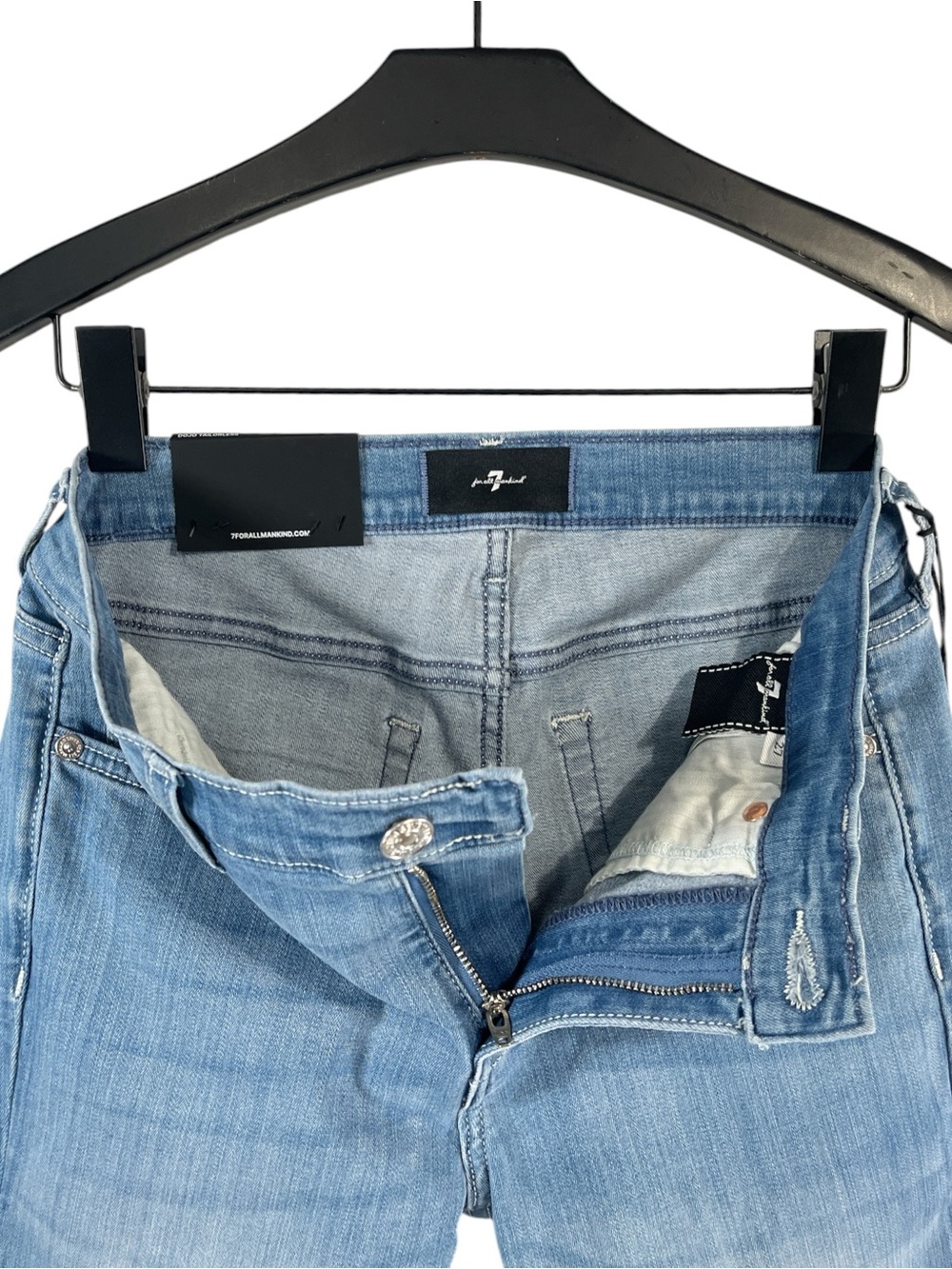 NWT 7 For All Mankind DOJO Tailorless In Marrakech with Unrolled Hem Size 27 - Picture 6 of 10